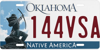 OK license plate 144VSA