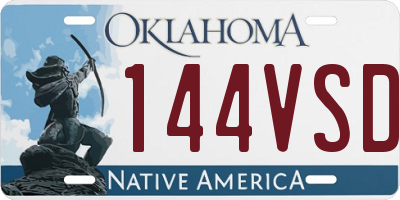 OK license plate 144VSD
