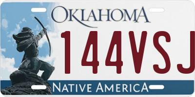 OK license plate 144VSJ