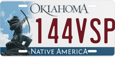 OK license plate 144VSP