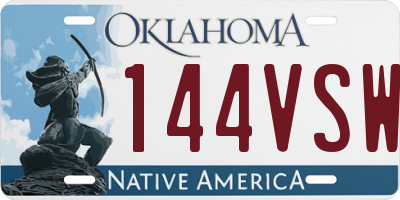 OK license plate 144VSW