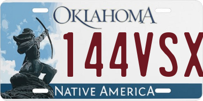 OK license plate 144VSX