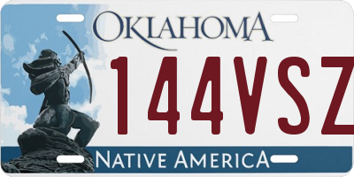 OK license plate 144VSZ