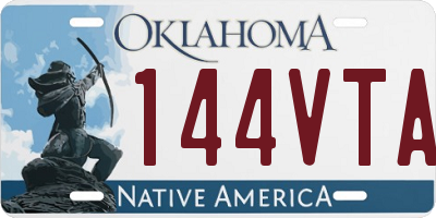 OK license plate 144VTA