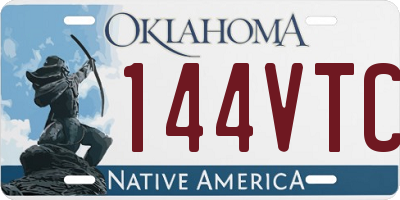 OK license plate 144VTC