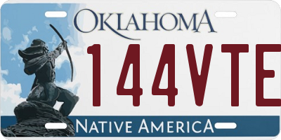 OK license plate 144VTE