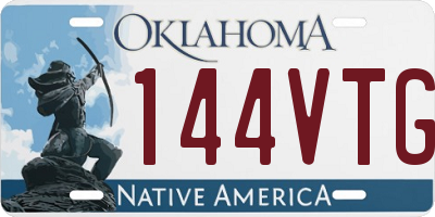 OK license plate 144VTG