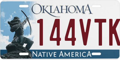 OK license plate 144VTK