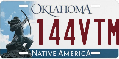 OK license plate 144VTM
