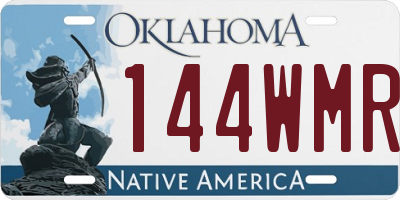 OK license plate 144WMR