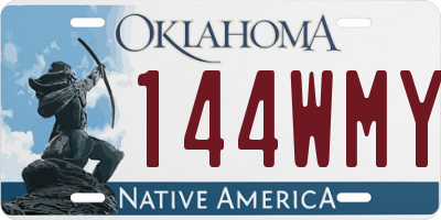 OK license plate 144WMY