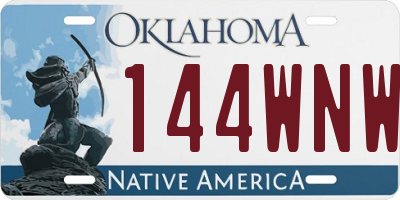 OK license plate 144WNW