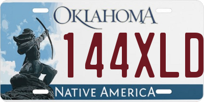 OK license plate 144XLD