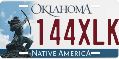 OK license plate 144XLK