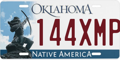 OK license plate 144XMP