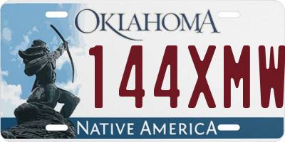 OK license plate 144XMW
