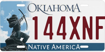 OK license plate 144XNF