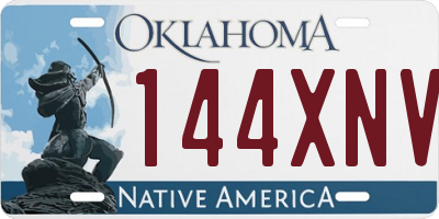 OK license plate 144XNV