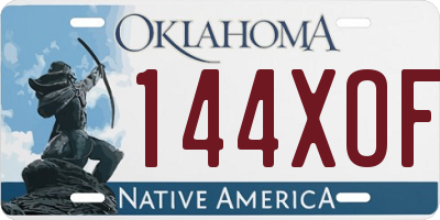 OK license plate 144XOF