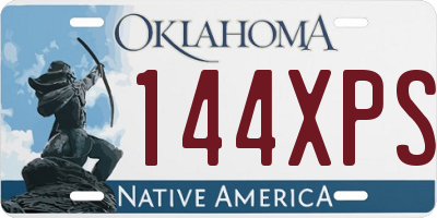 OK license plate 144XPS