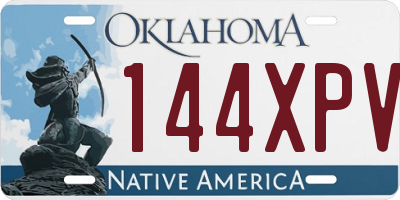 OK license plate 144XPV