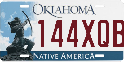 OK license plate 144XQB