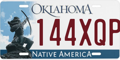 OK license plate 144XQP