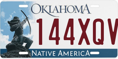 OK license plate 144XQV