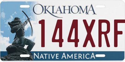 OK license plate 144XRF