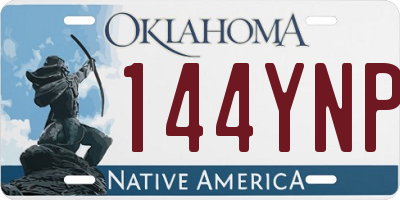 OK license plate 144YNP