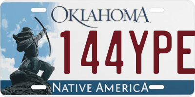 OK license plate 144YPE