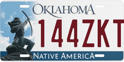 OK license plate 144ZKT