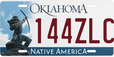 OK license plate 144ZLC