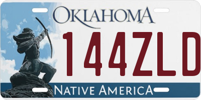 OK license plate 144ZLD