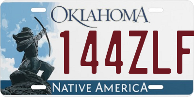 OK license plate 144ZLF