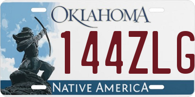 OK license plate 144ZLG