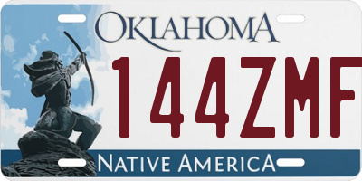 OK license plate 144ZMF