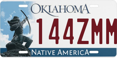 OK license plate 144ZMM
