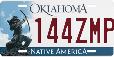 OK license plate 144ZMP