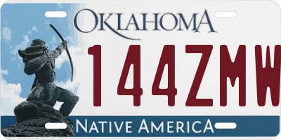 OK license plate 144ZMW