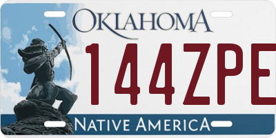 OK license plate 144ZPE