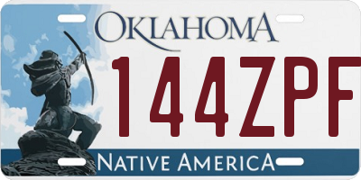 OK license plate 144ZPF