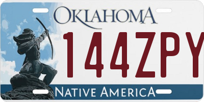OK license plate 144ZPY