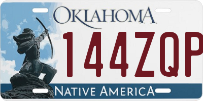 OK license plate 144ZQP