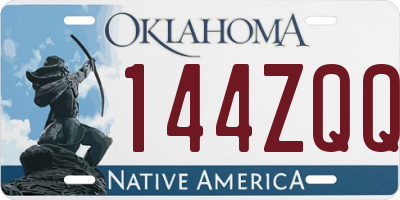 OK license plate 144ZQQ