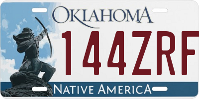 OK license plate 144ZRF