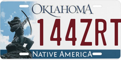 OK license plate 144ZRT