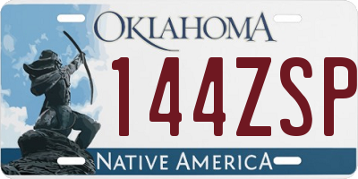OK license plate 144ZSP