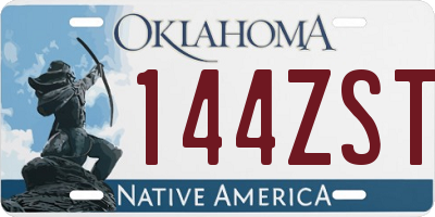 OK license plate 144ZST