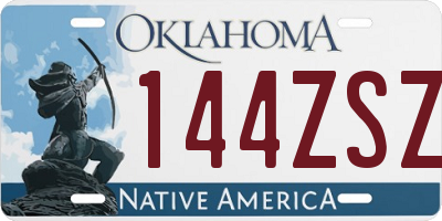 OK license plate 144ZSZ